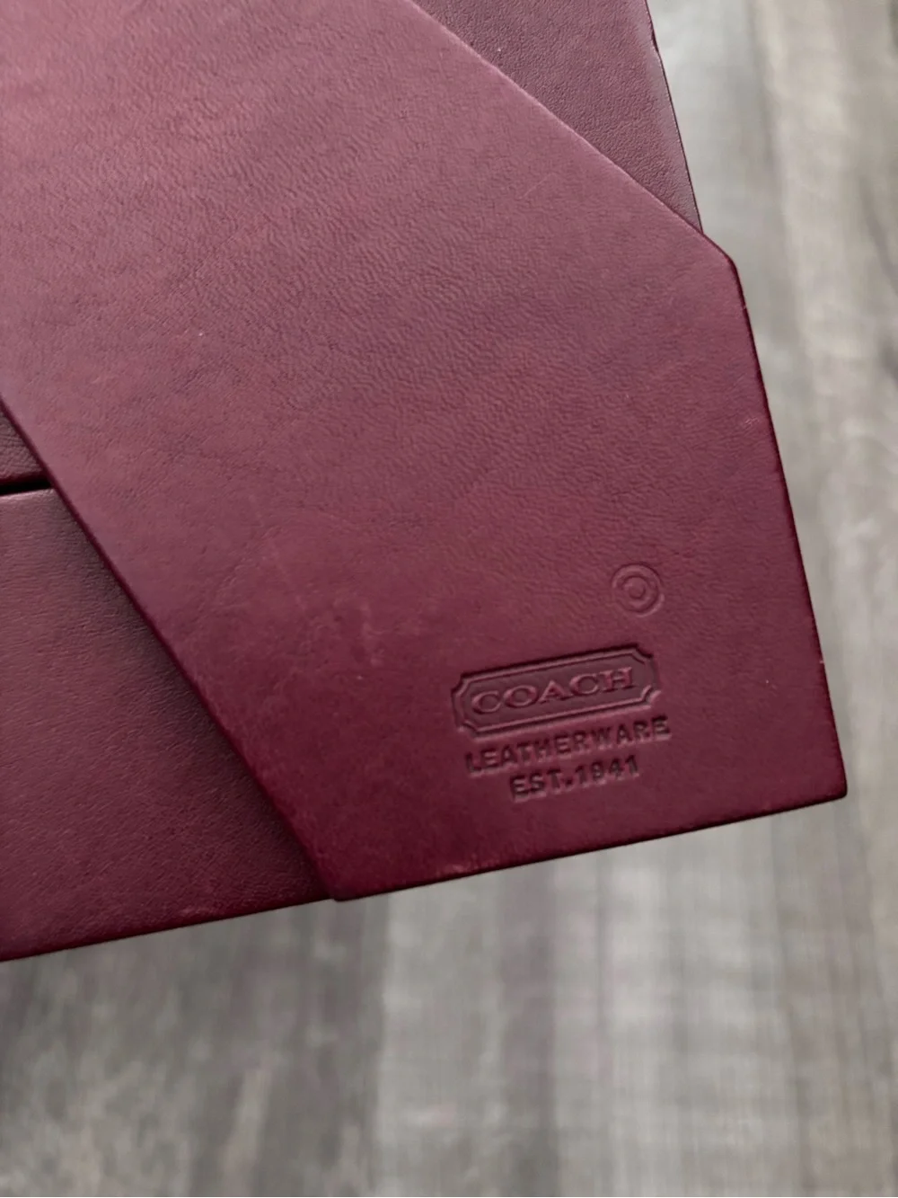 ✨RARE✨COACH Burgundy Leather Picture Frame